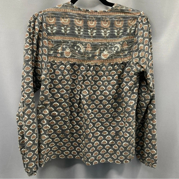 Block Print Peasent Blouse - Picture 6 of 6